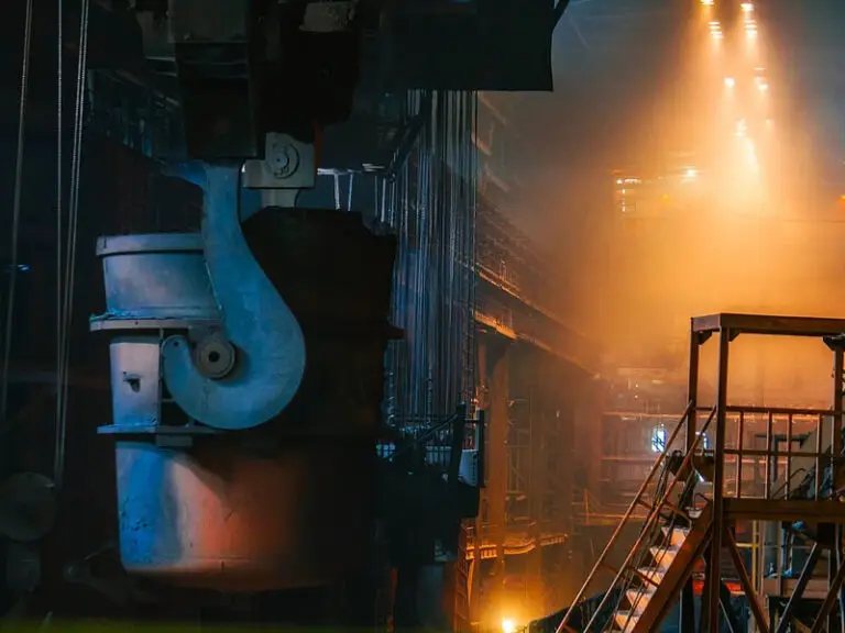heavy industrial machinery on an active plant floor